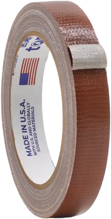 WOD DTC10 Advanced Strength Industrial Grade Brown Duct Tape, 3/4 inch x 60 ft. Waterproof, UV Resistant For Crafts & Home Improvement