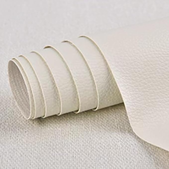 Self Adhesive Leather Repair Patch,Leather Repair Patch Tape Kit,Vinyl Repair Patches Waterproof for Couches,Furniture,Kitchen Cabinets,Car Seats (Beige,9.84"×23.62")