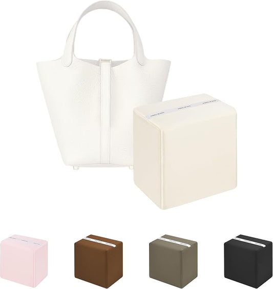 Purse Pillow Insert to Keep Shape - Lightweight Memory Foam Insert with Satin Cover for Home Storage & Travel, Multicolor Options, Fits for Picotin 18(Craie, PC18)