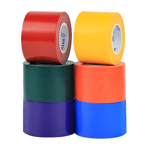 SIKEDEPRO Rainbow Colored Duct Tape 6 Pack,15 Yards x 2 Inch Heavy Duty Rainbow Waterproof Colored Tape Variety Pack,Tear by Hand,Great for Packaging, Arts & Crafts and DIY