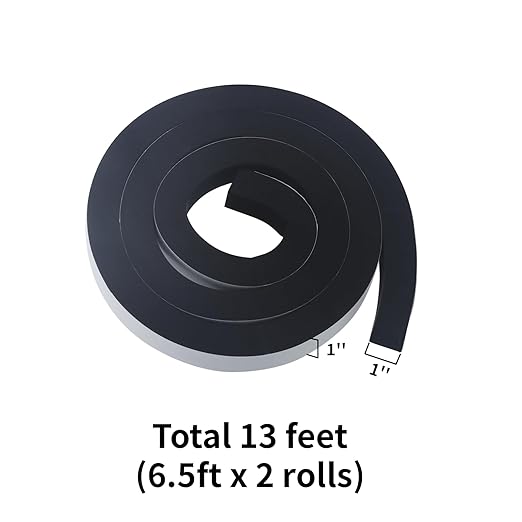 High Density Foam Tape - 1'' x 1'' x 13ft(L) Weatherproof Adhesive Prevent Condensation Heat Resistant Flame Retardant Weather Stripping Easy to Cut & Install & Remove for Car Doors Pipes Windows