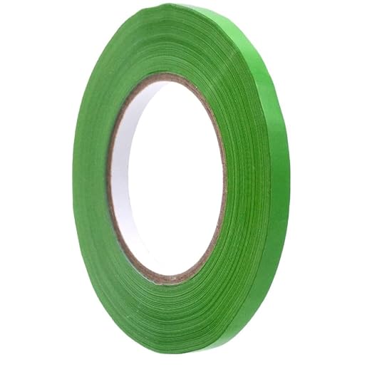 WOD Light Green Produce Poly Bag Sealing Tape, 3/8 inch x 180 yds. for Packaging and Sealing of Meat, Gifts, or Ice Bags BSTC24PVC