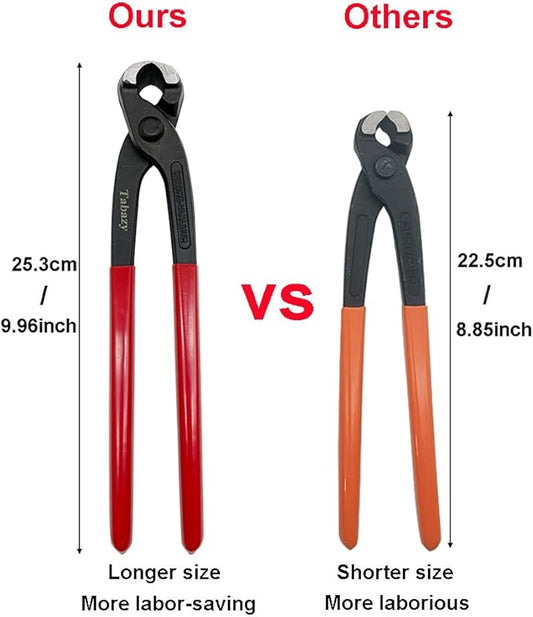 CV Joint Banding Tool with Cutter, Ear Clamp Pliers with 8pcs Single Ear CV Boot Clamps Tool Kit, Ear Boot Tie Pliers, Car Band Tool Kit, Hose Axle Plier CV Clamp Tool for Auto ATV UTV