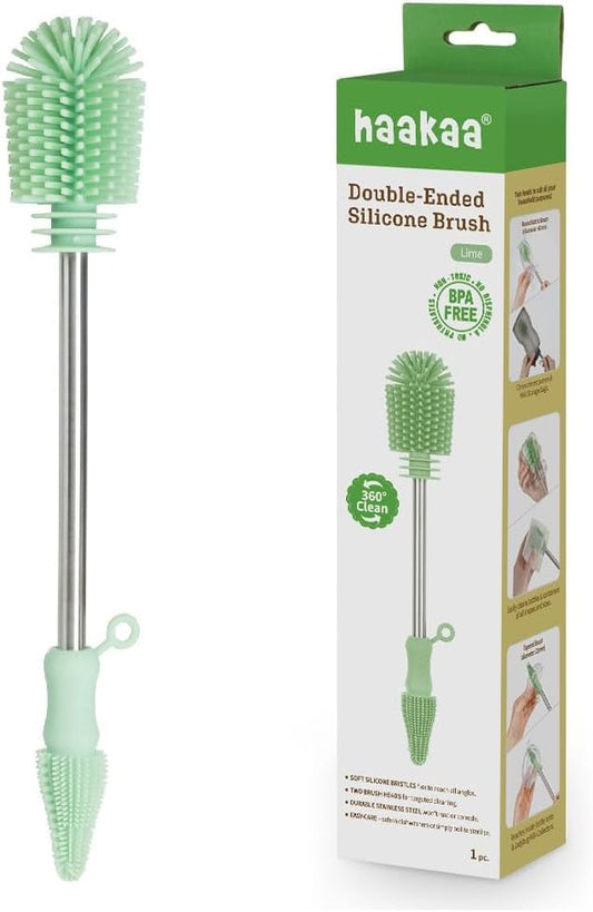 Haakaa Silicone Cleaning Brush – Household Cleaning Brushes for Bottles and Crevices – Food-Grade Silicone: Dishwasher Safe