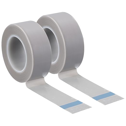PATIKIL 1" x 33ft Heat Resistant Tape, High Temperature Tape PTFE Adhesive High Heat Tape Waterproof Smooth Surface for Vacuum Sealer Machine Insulation Protection, 0.18mm Thick, 2PCS