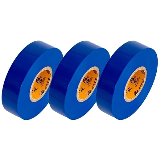 GTSE Blue Electrical Tape, 3-Pack – Waterproof, Industrial Grade Vinyl, 3/4 in x 66ft– Strong Self-Adhesive PVC Electric Tape for Wire Insulation, 7 Mil, 600V – UL/CSA Listed