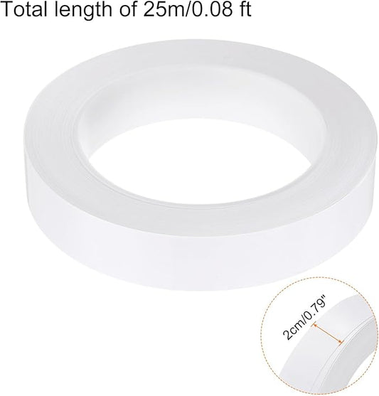 HARFINGTON 2Pcs Floor Tiles White Foil Lines Metallic Mirror Tape 0.79" x82 Ft Ft Self Adhesive Decor Floor Wall Seam Sticker Waterproof Gap Sealing Tape for Kitchen Bathroom Cabinet
