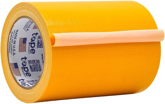 WOD DTC10 Advanced Strength Industrial Grade Schoolbus Yellow Duct Tape, 6 inch x 60 ft. Waterproof, UV Resistant For Crafts & Home Improvement