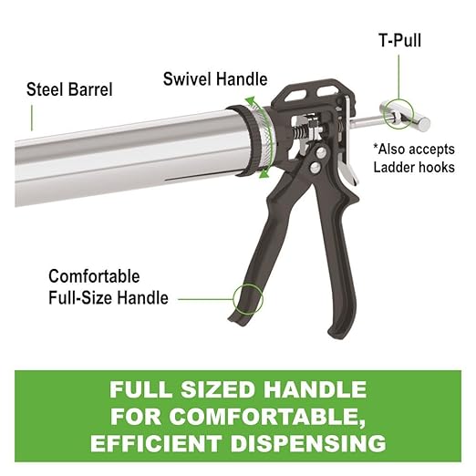 Albion Engineering B12B30SP Spot-Pro® System, B-Line Manual Bulk Dispenser + Extension Nozzle for Sealing Exposed Metal Roofing/Siding Fasteners, Complete Kit with Accessories, 30 oz (1 Quart)