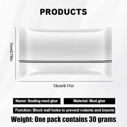 New Type Waterproof Sealant Mastic, 2025 Waterproof Repair Sealing Clay, Quick Mending Mud for Drain Connection, Air Conditioning Hole, Wall Gaps Filler (3pcs, 30g)