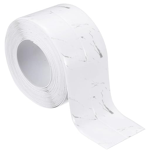 PATIKIL Caulk Tape 1.5" x 10.5 Ft, Self Adhesive Sealing Tape Waterproof Toilet Tub Caulk Sealant Strip Sealing Trim for Kitchen Bathroom Toilet Bathtub Sink Countertop, Light Grey