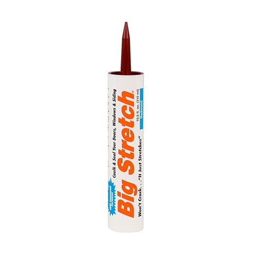 Sashco 10012 10.5oz Sashco Sealants 10.5-Ounce Redwood Big Stretch Caulk & Seal, 10.5-Ounce