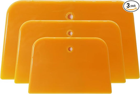 Body Filler Spreaders, Plastic Spreader,4, 5, 6 Inch Reusable Automotive Body Fillers Hard for Applying Fillers, Putties, Glazes, Caulks and Paint (3)
