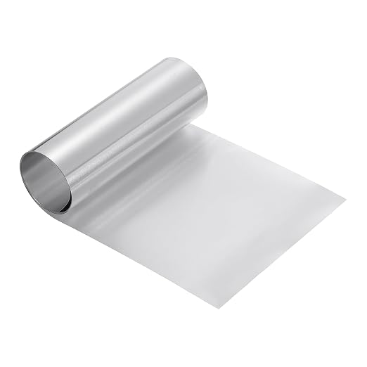 uxcell Aluminum Flashing Roll, 5in x 3.3ft Metal Roof Panels 0.05mm Waterproof Aluminum Sheet Roll for House Repair, Roof Flashing, Sealing Windows Doors, DIY Projects