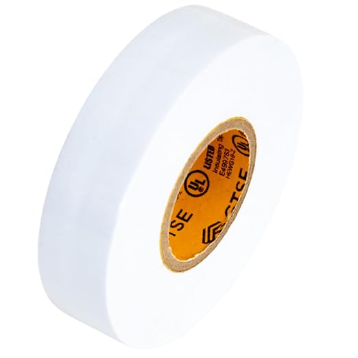 GTSE White Electrical Tape, 1 Roll – Waterproof, Industrial Grade Vinyl, 3/4 in x 66ft– Strong Self-Adhesive PVC Electric Tape for Wire Insulation, 7 Mil, 600V – UL/CSA Listed