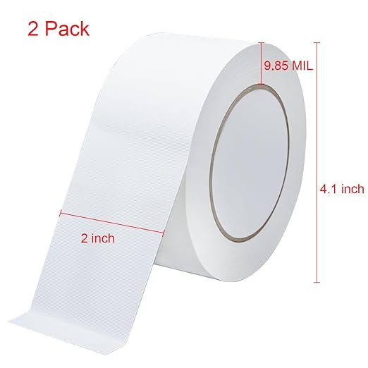 XUXU 2 Pack White Duct Tape Heavy Duty Waterproof, Strong Adhesive Tape Bulk for Indoor Outdoor Repairs Tear by Hand, 40 Yards x 2 Inch Total