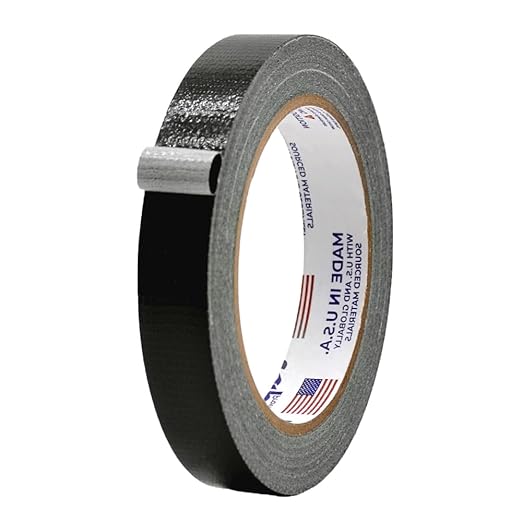 MAT Duct Tape Black Industrial Grade, 3/4 inch x 60 ft. Waterproof, UV Resistant for Crafts, Home Improvement, Repairs, & Projects