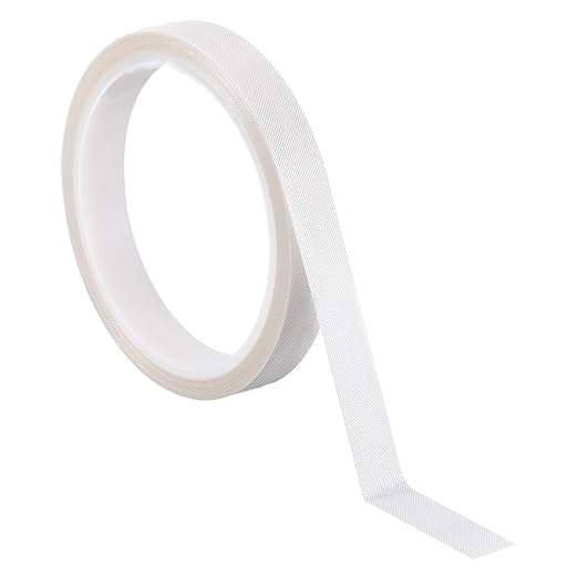 PATIKIL Heat Resistant Tape, 0.6 Inch x 33 Feet High Temperature Tape PTFE Adhesive High Heat Tape Waterproof for Vacuum Sealer Machine Insulation Protection, White, 0.13mm Thick