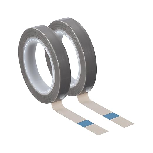 PATIKIL 0.4" x 33ft Heat Resistant Tape, High Temperature Tape PTFE Adhesive High Heat Tape Waterproof Smooth Surface for Vacuum Sealer Machine Insulation Protection, 0.1mm Thick, 2PCS