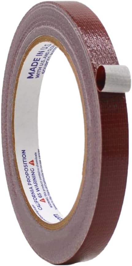 WOD DTC10 Advanced Strength Industrial Grade Burgundy Duct Tape, 1/4 inch x 60 ft. Waterproof, UV Resistant For Crafts & Home Improvement