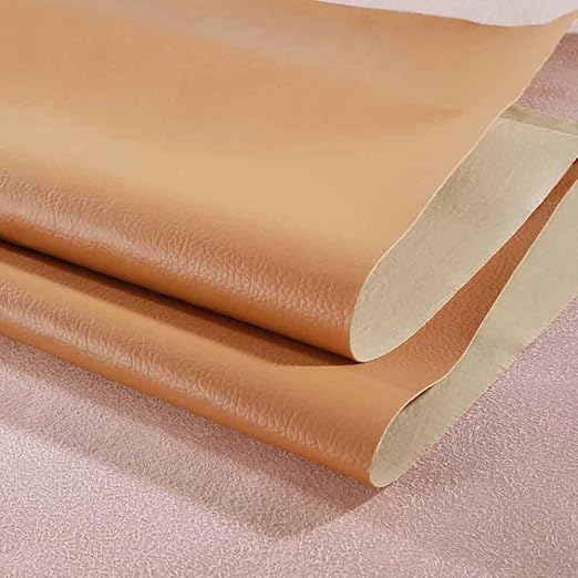 Leather Repair Patch Tape Kit, Self Adhesive Leather Repair for Furniture, Couch, Sofa, Car Seats,Office Chair,Vinyl Repair Kit (Brown Yellow,19x19 inches)