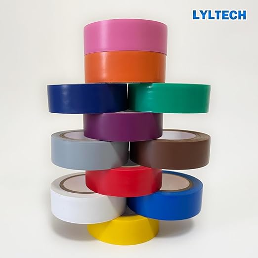 LYLTECH Matte Rainbow Electrical Tape 11 Colors 3/4in x 30ft Waterproof | Matte surface design, strong adhesive, durable & easy wrap insulating tape for electrical wire insulation and repair