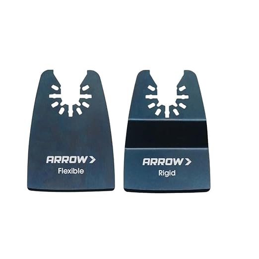 Arrow OSCSVP-2 General Purpose Scraping Blade Kit for Oscillating Multitools, Includes 2 Scrapers for Vinyl Flooring, Carpet, Caulk, Sealant, and Paint, Universal, Fits Most