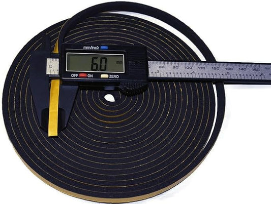 ACCORDION BELLOWS REPAIR SEAL TAPE ROLL ITALIAN MADE SELF ADHESIVE 16 FEET ROLL SIZE: (6MM WIDE X 3MM THICKNESS)