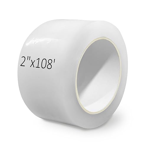 Greenhouse Repair Tape, 6 mil 2" x 108' Greenhouse Tape, Heavy Duty UV Resistant Clear Greenhouse Sheeting Coverings Film Tape for Seaming and Sealing (2" x 108')