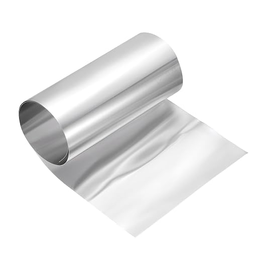 uxcell Aluminum Flashing Roll, 12in x 3.3ft Metal Roof Panels 0.4mm Waterproof Aluminum Sheet Roll for House Repair, Roof Flashing, Sealing Windows Doors, DIY Projects