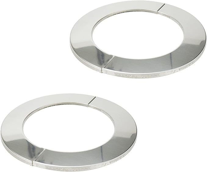 Wall Split Flange, Stainless Steel Round Escutcheon Plate for 3.97"/101mm Diameter Pipe, Pack of 2