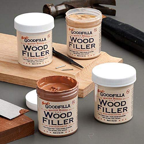 Goodfilla Red Oak, 8 oz, Wood and Grain Filler, Stainable, Tintable, Sandable, Zero Waste, Non-Toxic, USA Made