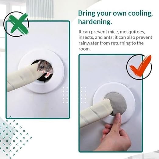 Waterproof Sealant Mastic, 2026 New Type White Mastic Repair Sealing Clay, Quick Mending Mud for Drain Connection, Wall Hole, Air Conditioning Hole and Gaps Wall Filler (3)