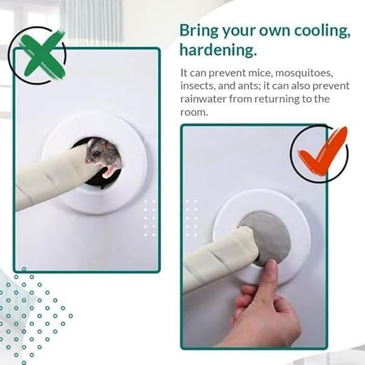 Waterproof Sealant Mastic, 2026 New Type White Mastic Repair Sealing Clay, Quick Mending Mud for Drain Connection, Wall Hole, Air Conditioning Hole and Gaps Wall Filler (9)