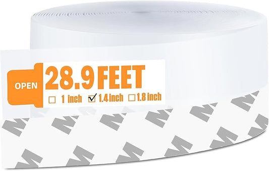 28.9 Ft Weather Stripping Door Seal Strip Tape,Silicone Draft Stopper,Self Adhesive Shower Door Bottom Seal, Insulation Strip for Frame Windows and Glass Gaps (Transparent, 35mm)