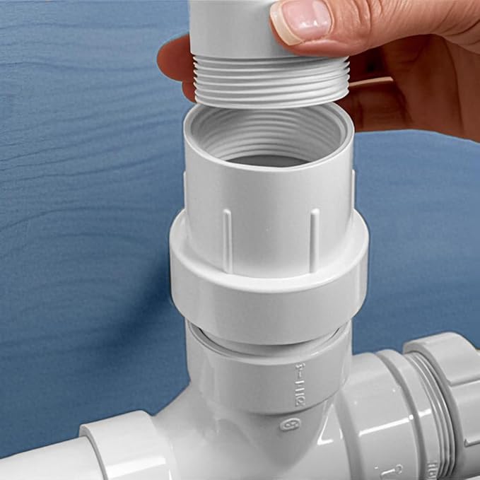 LESSO 1-1/2" PVC Repair Coupling, 1-1/2 inch PVC Pipe Repair Kit for Broken or Cracked In-Ground Pipe Fittings Waterproof Durable, SCH40 White (2 Sets)