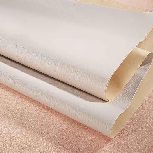 Leather Repair Patch Tape Kit, Self Adhesive Leather Repair for Furniture, Couch, Sofa, Car Seats,Office Chair,Vinyl Repair Kit (Beige White,19x19 inches)