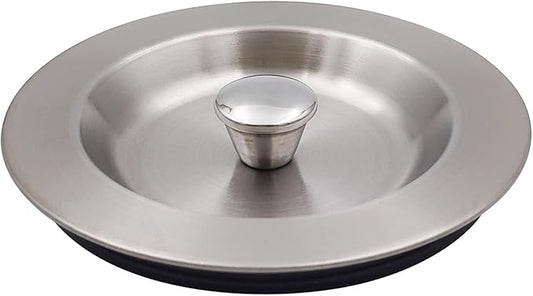 GZILA Kitchen Sink Stopper Replacement, Sealing Lid Sink Drain Stopper for 3-1/2 Inch Standard Drains Assembly, 304 Stainless Steel with Rubber Gasket, Brushed Nickel