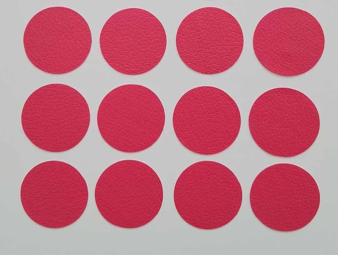 Round Leather Repair Patch for Furniture, Tape Self Adhesive for Couches Car Seat Sofa Jackets Handbags (OneSize,Rose)