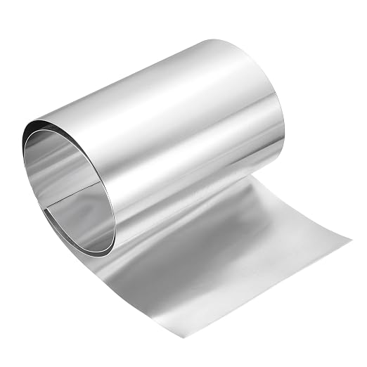 uxcell Aluminum Flashing Roll, 8in x 3.3ft Metal Roof Panels 0.6mm Waterproof Aluminum Sheet Roll for House Repair, Roof Flashing, Sealing Windows Doors, DIY Projects