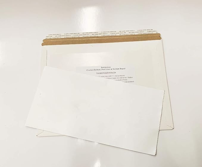 A.A Stick N Repair Cracked Bathtub, Pool Liner, Roof, Skylight, Vinyl Skirting, Siding Repair Kit (White)