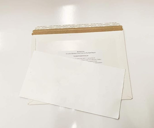 A.A Stick N Repair Cracked Bathtub, Pool Liner, Roof, Skylight, Vinyl Skirting, Siding Repair Kit (White)
