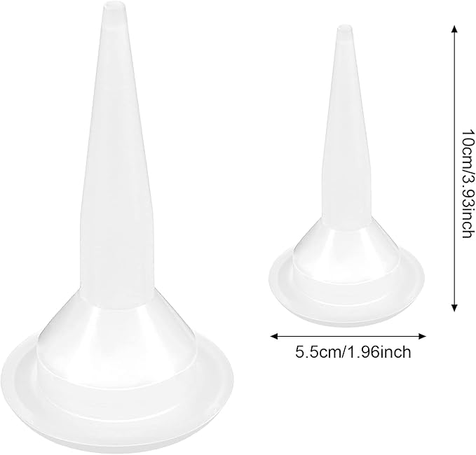 Outus 20 Pcs Caulking Nozzles Cones Nozzles Caulking Tips Replacement for Sausage Applicator Tool (White)