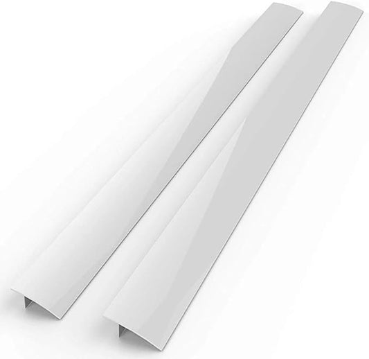 Silicone Stove gap covers, Oven Gap Fillers Seals Gaps Between Stove and Countertop, Easy to Install, Heat Resistant, 2 Pack (White, 21 inches)