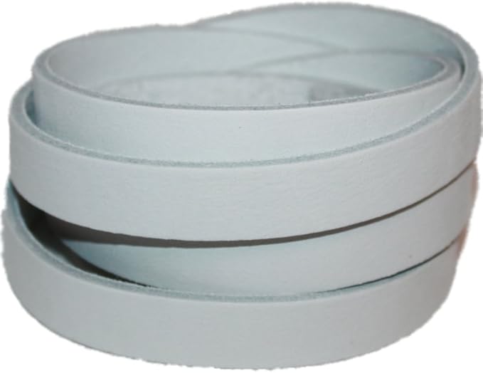 Leather Strap for Crafts & Jewelry | 72 Long × 5/8" Wide × 1/8" Thick (7-8oz) | Genuine Leather Strips for Crafts, Projects or Repairs - White | 5-Pack