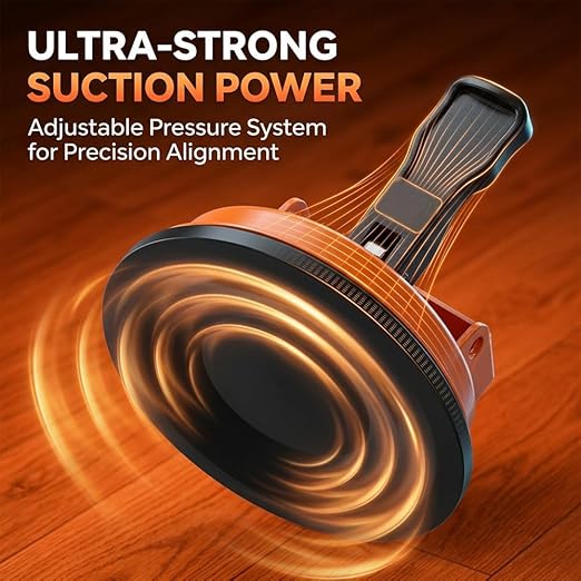 Floor Gap Fixer Tool - Heavy Duty Suction Cup Repair Tool for Laminate, Wood, Tile & Vinyl Flooring - Durable, Compact & Efficient Laminate Floor Gap Repair Tool (Orange)