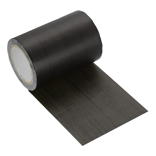 uxcell Wood Grain Repair Tape, 3.1" x 15ft Self Adhesive Wood Grain Colored Duct Tape Waterproof Repair Patch for Furniture Floor Scratch Fix, Baseboards, DIY Decor, Black