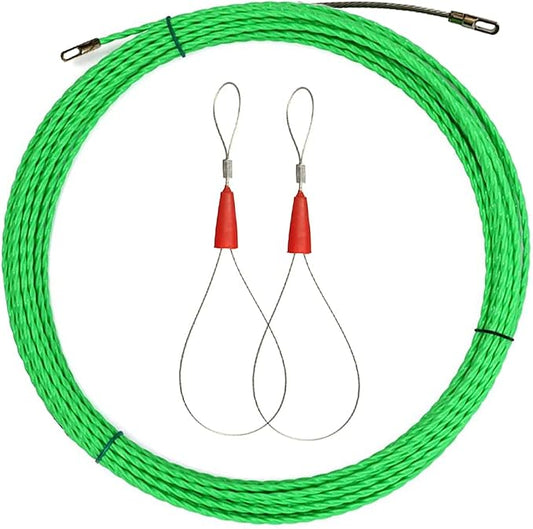 10M Fish Tape Rod Puller Cable Puller Wire Puller Fish Tape Cable Fastener Cable Puller Grip Cable Rod Cable Fish Tape with Fastener