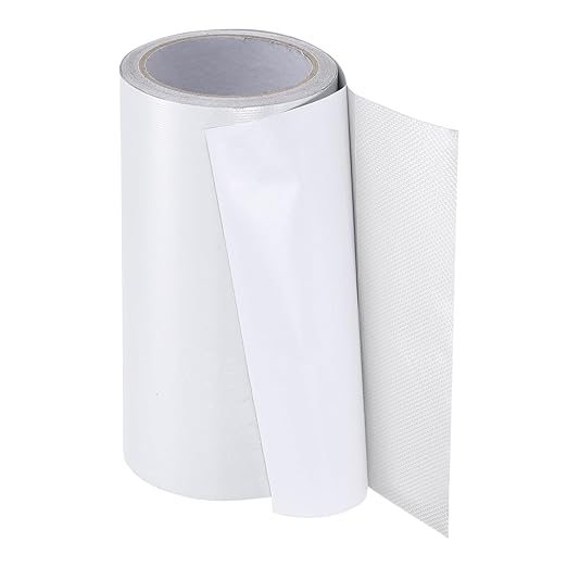 PATIKIL Awning Repair Tape 8" x 26ft Waterproof Canvas Tape High Adhesive Tear Repair Patch Kit for PVC Tarpaulin Tent Awning Fabric RV Sail Boat Cover, White