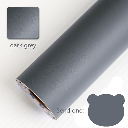 Self Adhesive Leather Repair Tape, 7.87 × 47.24 inch Leather Repair Suitable for Repairing Sofas Seats Leather Bags (Dark Gray)